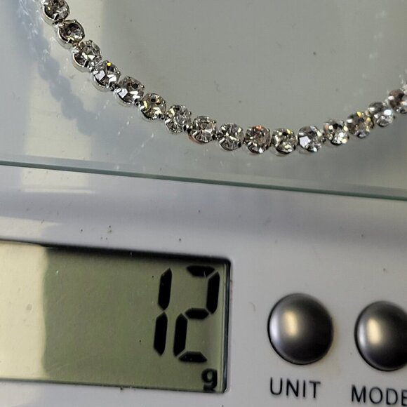 Silvertone Hoops with encrusted crystals Silver tone Statement Big Hoops - Picture 6 of 6